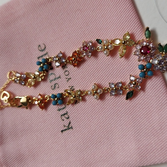 KATE SPADE • New Bloom Flower Butterfly Bracelet NWT - Picture 5 of 6
